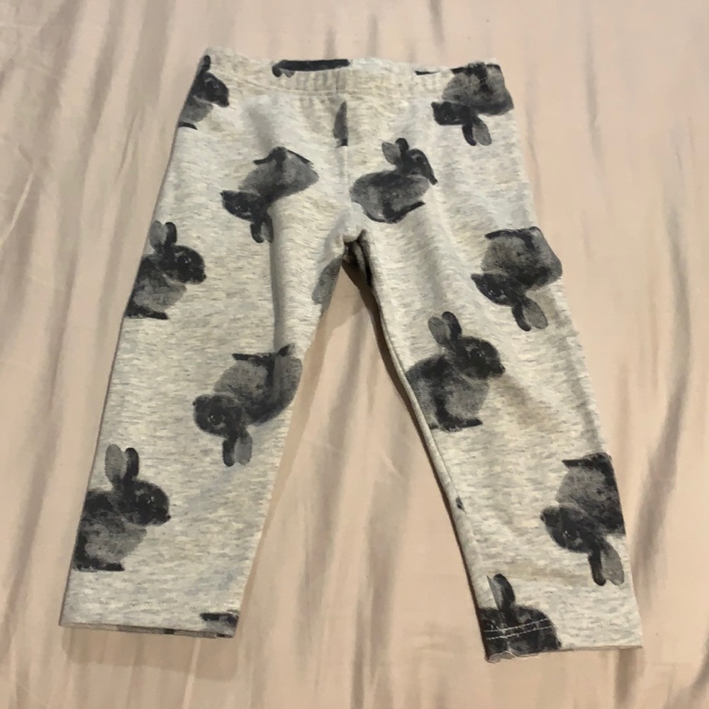 OshKosh baby girls bunny leggings 12m